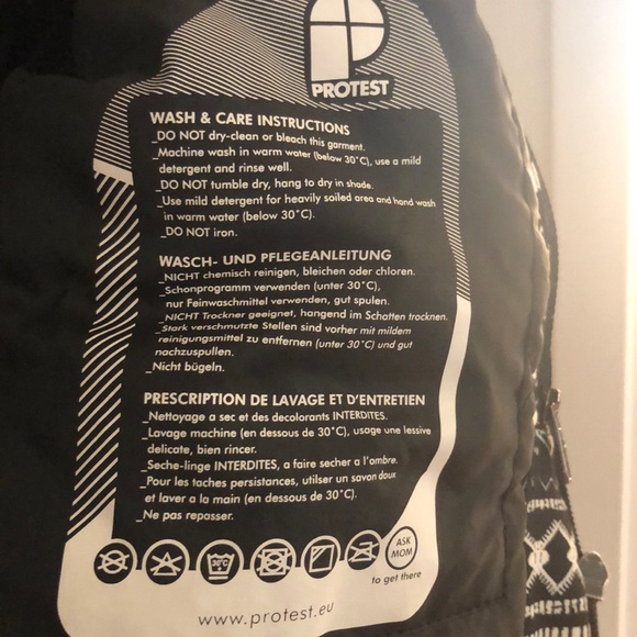 🎉PROTEST/Black&White/Jacket(waterproof)/Size: L🎉 - Picture 5 of 5